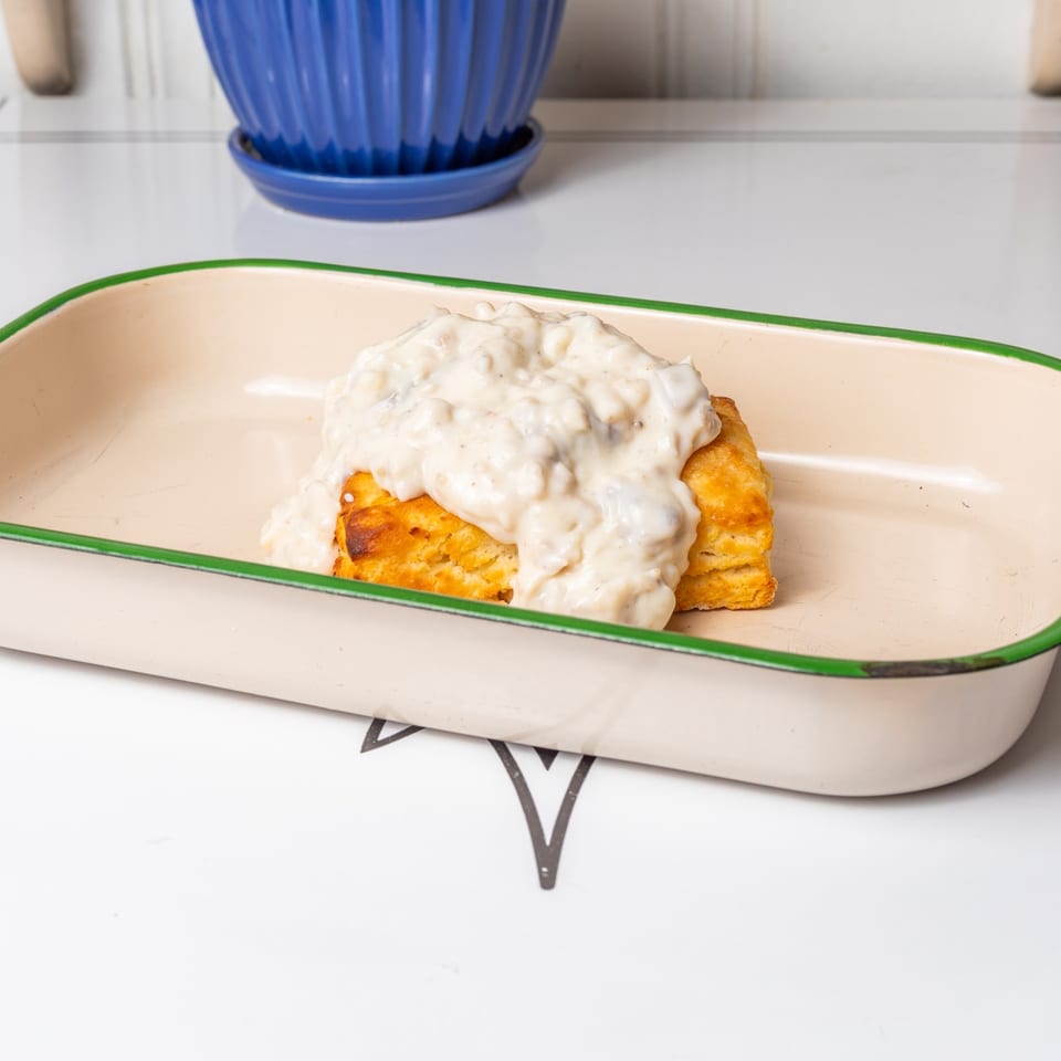 Biscuit with sausage gravy