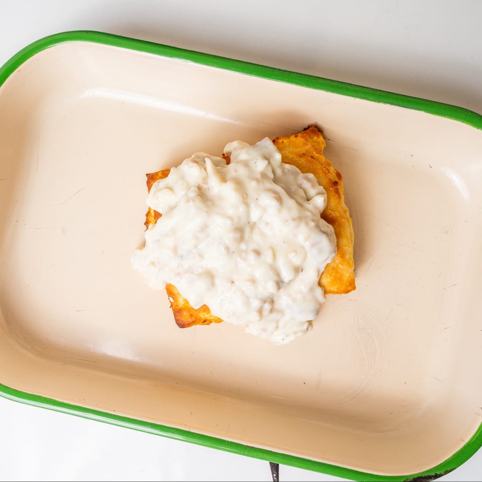Biscuit with sausage gravy